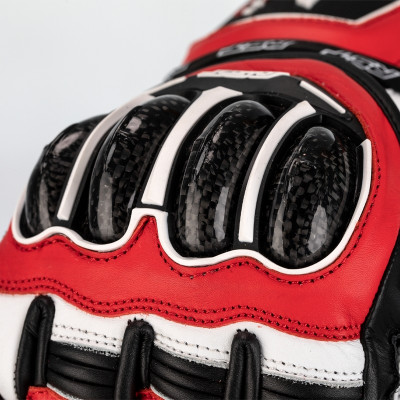 Gants RST Tractech Evo 4 cuir rouge/blanc/noir taille S