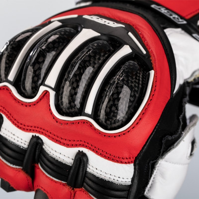 Gants RST Tractech Evo 4 cuir rouge/blanc/noir taille L