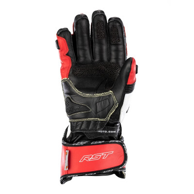 Gants RST Tractech Evo 4 cuir rouge/blanc/noir taille L