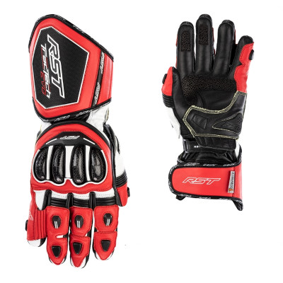 Gants RST Tractech Evo 4 cuir rouge/blanc/noir taille L