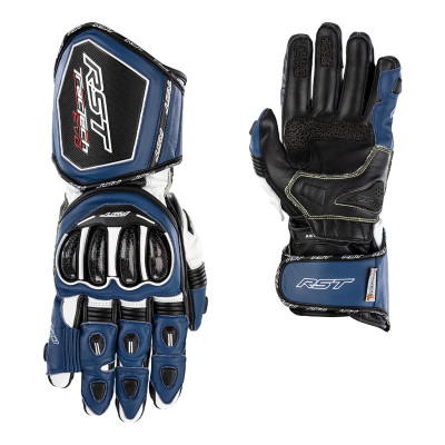 Gants RST Tractech Evo 4 cuir bleu/blanc/noir taille S