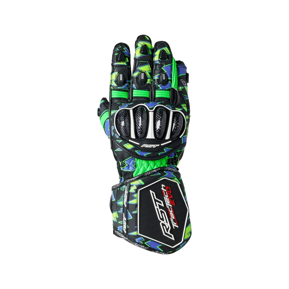 Gants RST Tractech EVO 4 - Neon green/Purple Bolt