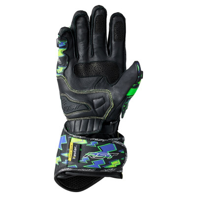 Gants RST Tractech EVO 4 - Neon green/Purple Bolt