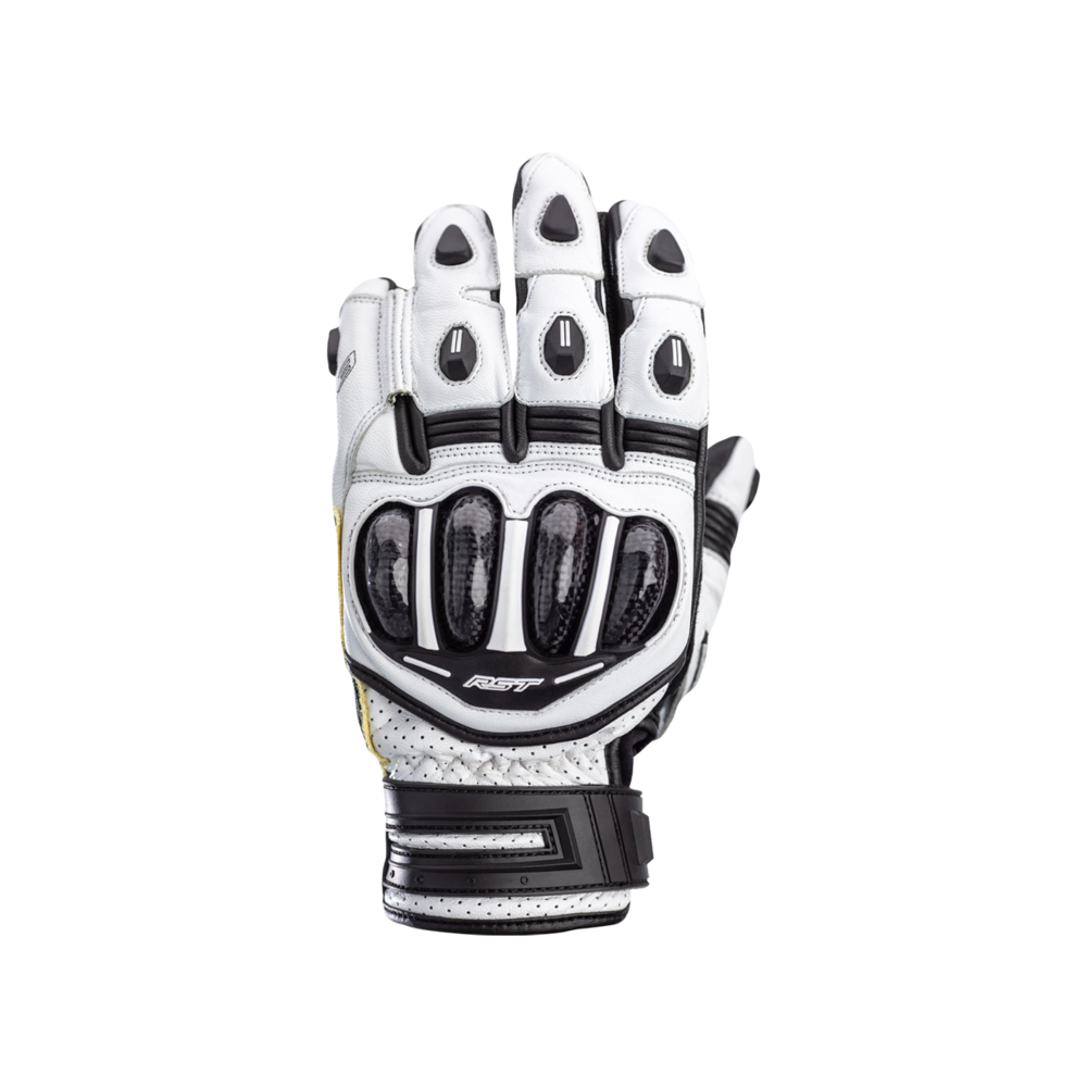 Gants RST Tractech Evo 4 Short blanc/noir cuir taille XL