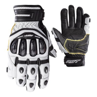 Gants RST Tractech Evo 4 Short blanc/noir cuir taille XS