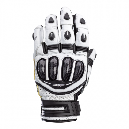 Gants RST Tractech Evo 4 Short blanc/noir cuir taille S