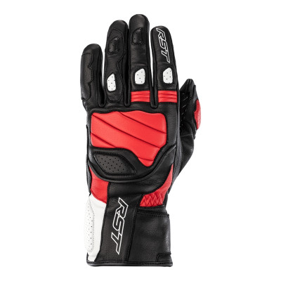 Gants RST Turbine cuir noir/rouge/blanc taille M