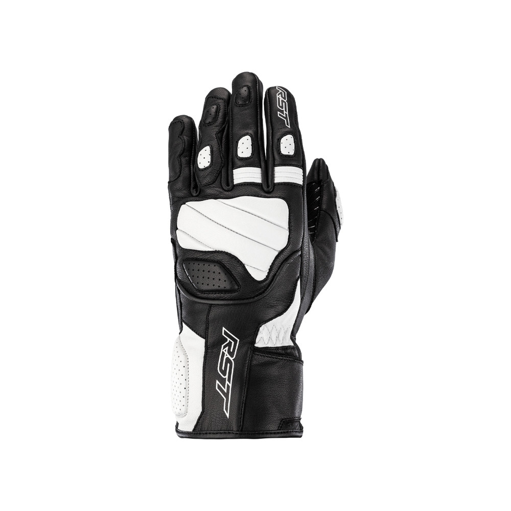 Gants RST Turbine cuir noir/blanc taille XS