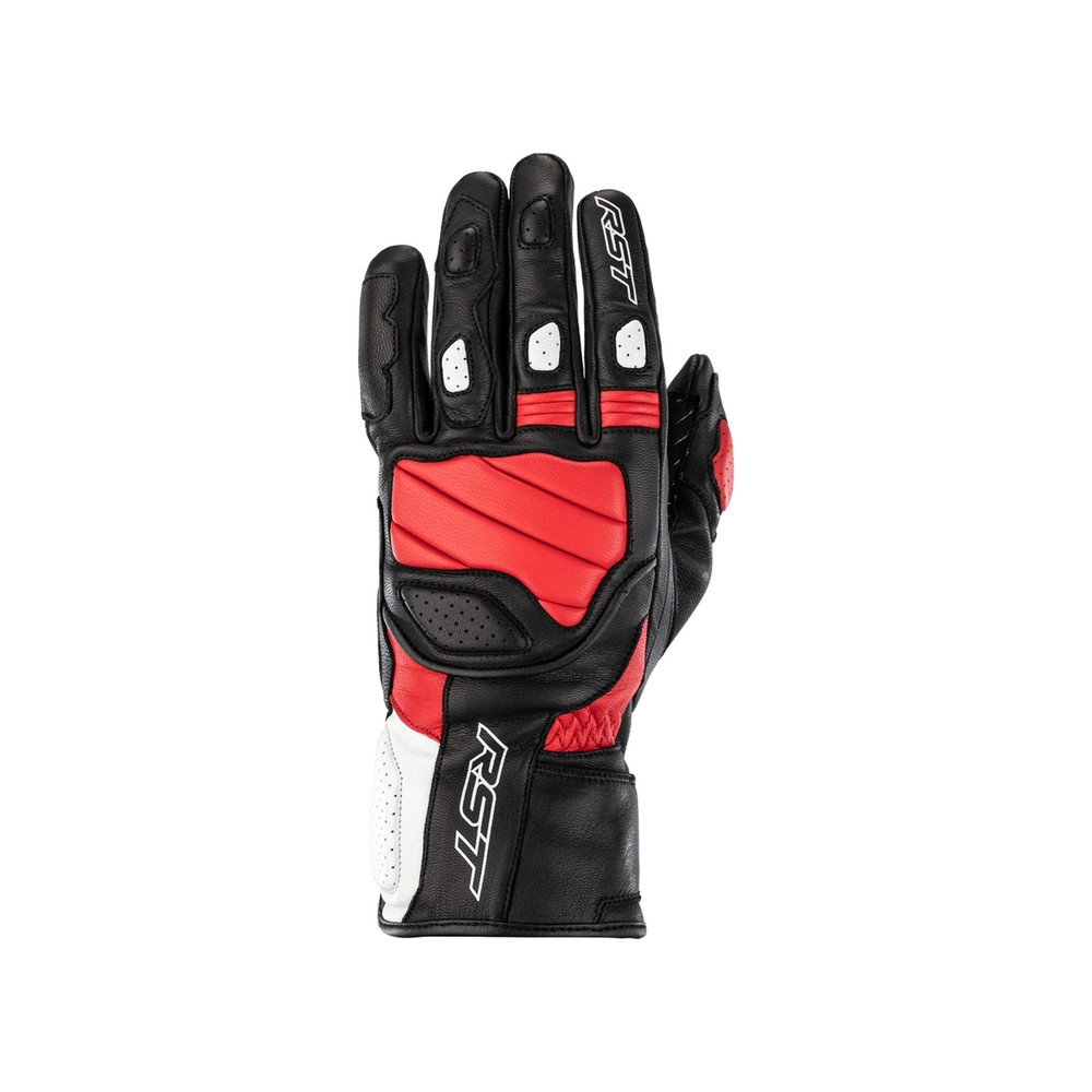 Gants RST Turbine cuir noir/rouge/blanc taille L