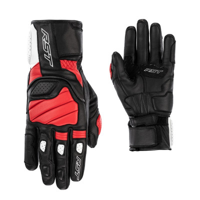 Gants RST Turbine cuir noir/rouge/blanc taille L