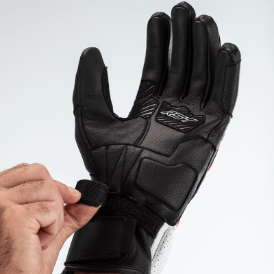 Gants RST Turbine cuir noir/rouge/blanc taille L