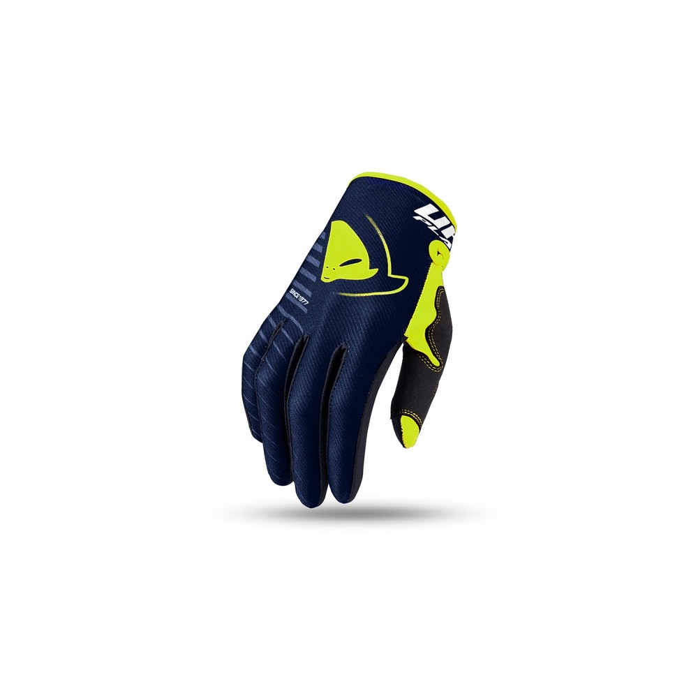 Gants motocross UFO Skill Kimura bleu/jaune fluo S