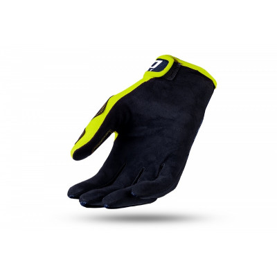 Gants motocross UFO Skill Kimura bleu/jaune fluo S