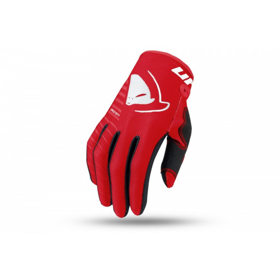 Gants motocross enfant UFO Skill Kimura rouge/blanc taille XS