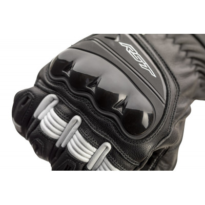 Gants RST Pilot CE cuir - noir/blanc taille L