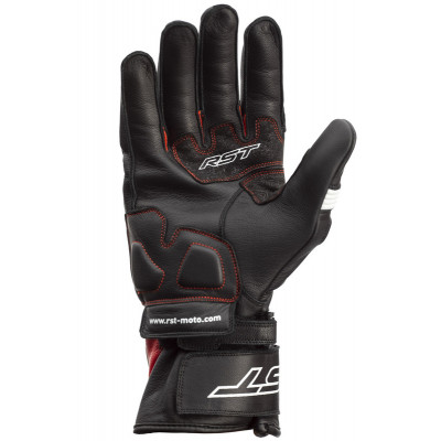 Gants RST Pilot CE cuir - noir/rouge/blanc taille L