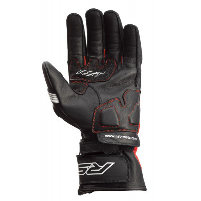 Gants RST Pilot CE cuir - noir/rouge/blanc taille L