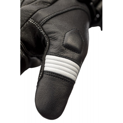 Gants RST Pilot CE cuir - noir/blanc taille S