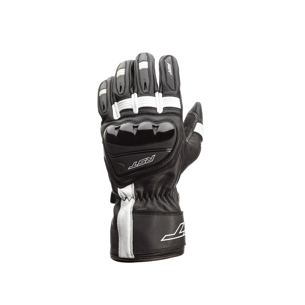 Gants RST Pilot CE cuir - noir/blanc taille M