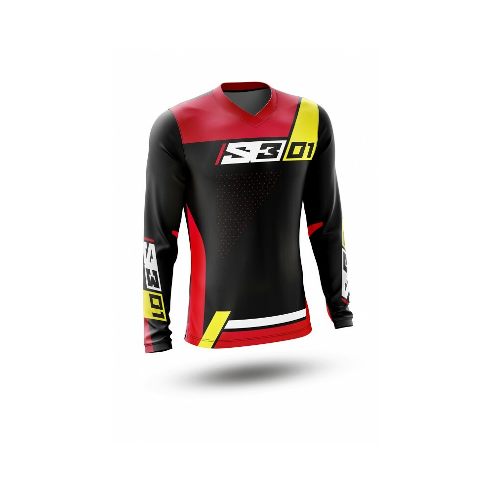 Maillot S3 Collection 01 - noir/rouge taille S