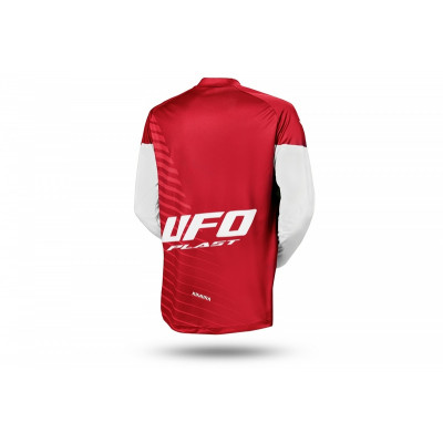 Maillot motocross enfant UFO Kimura blanc/rouge taille 3XS