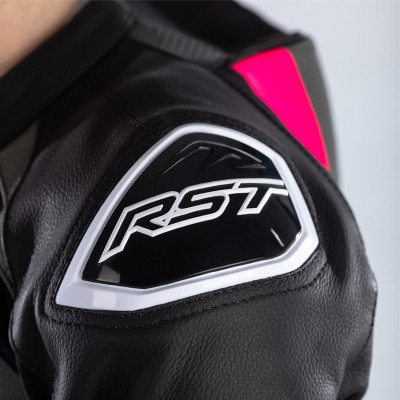 Combinaison RST Tractech Evo 4 femme cuir - noir/rose taille XS