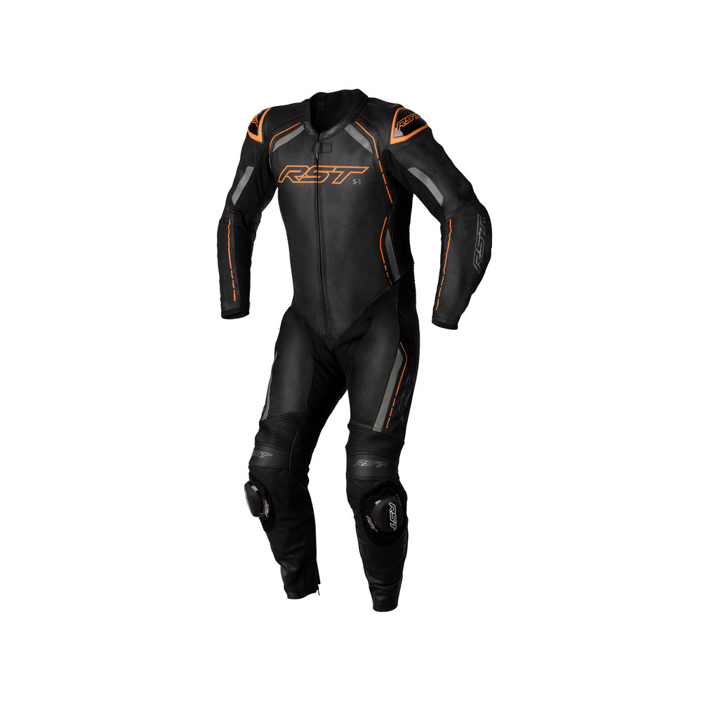 Combinaison RST S1 CE cuir - noir/gris/orange fluo taille S