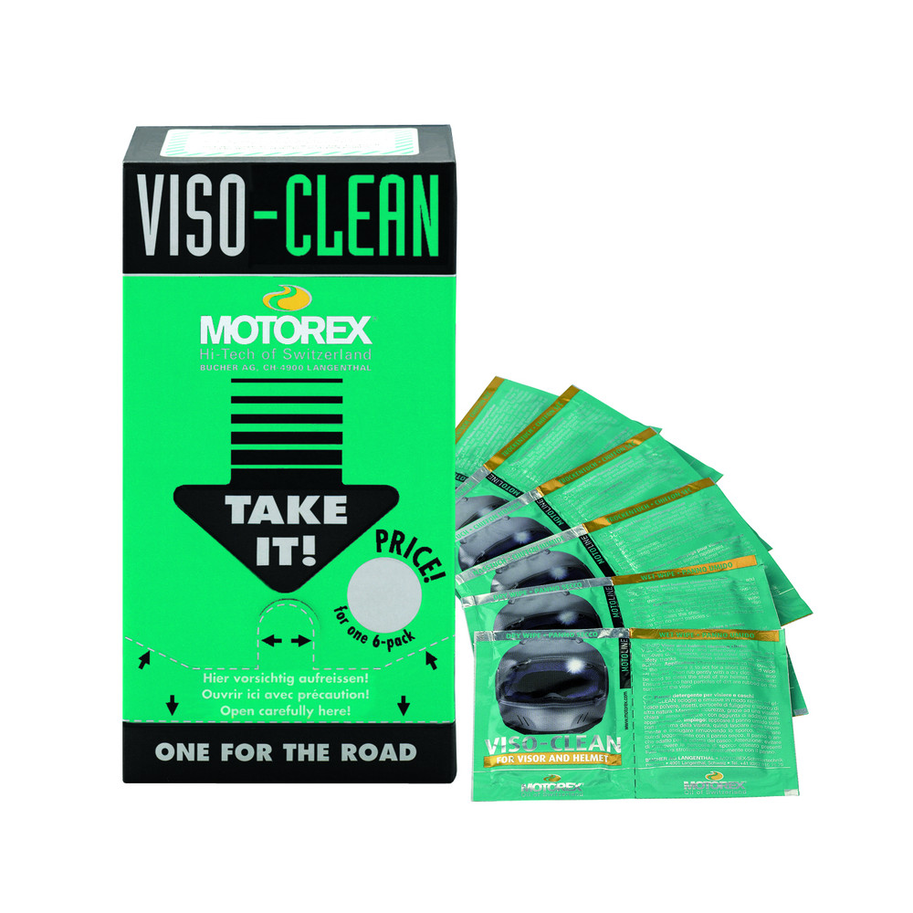 Lingettes nettoyantes MOTOREX Viso Clean - Sachets 12x6