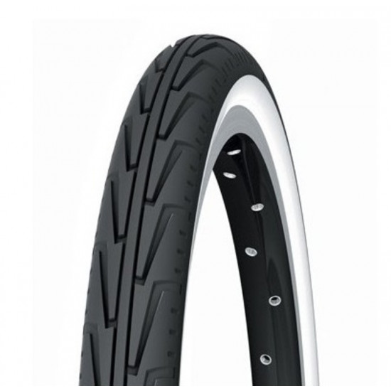 Pneu MICHELIN 500 a confort (37 - 440) junior ville noir/blanc