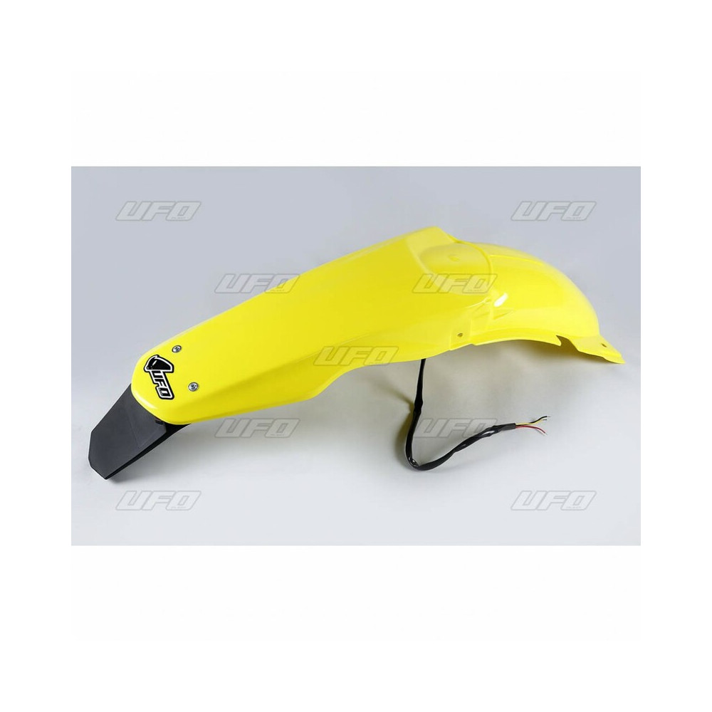 Garde-boue arrière jaune & support de plaque UFO Suzuki RM125/250