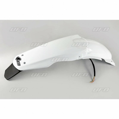 Garde-boue arrière blanc & support de plaque UFO Suzuki RM125/250