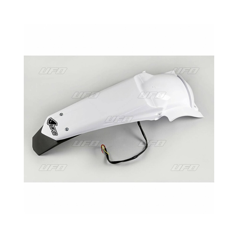 Garde-boue arrière + support de plaque avec feu UFO blanc Yamaha WR250F/450F