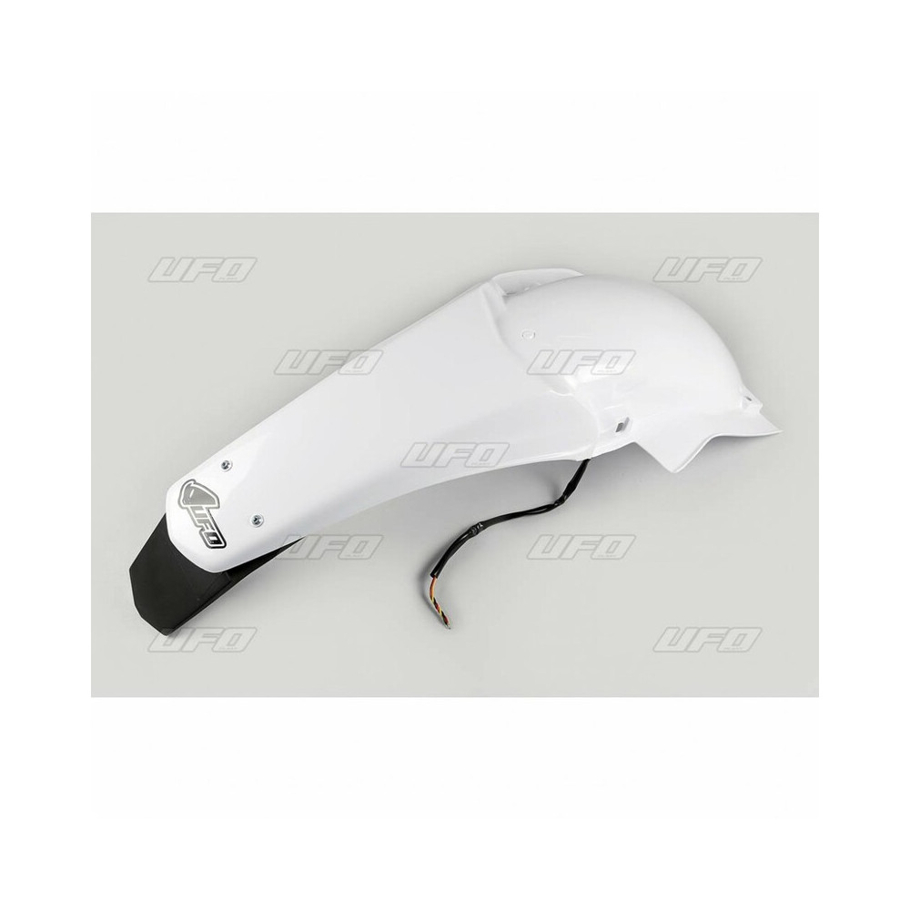 Garde-boue arrière + support de plaque avec feu UFO blanc Yamaha WR250F/450F