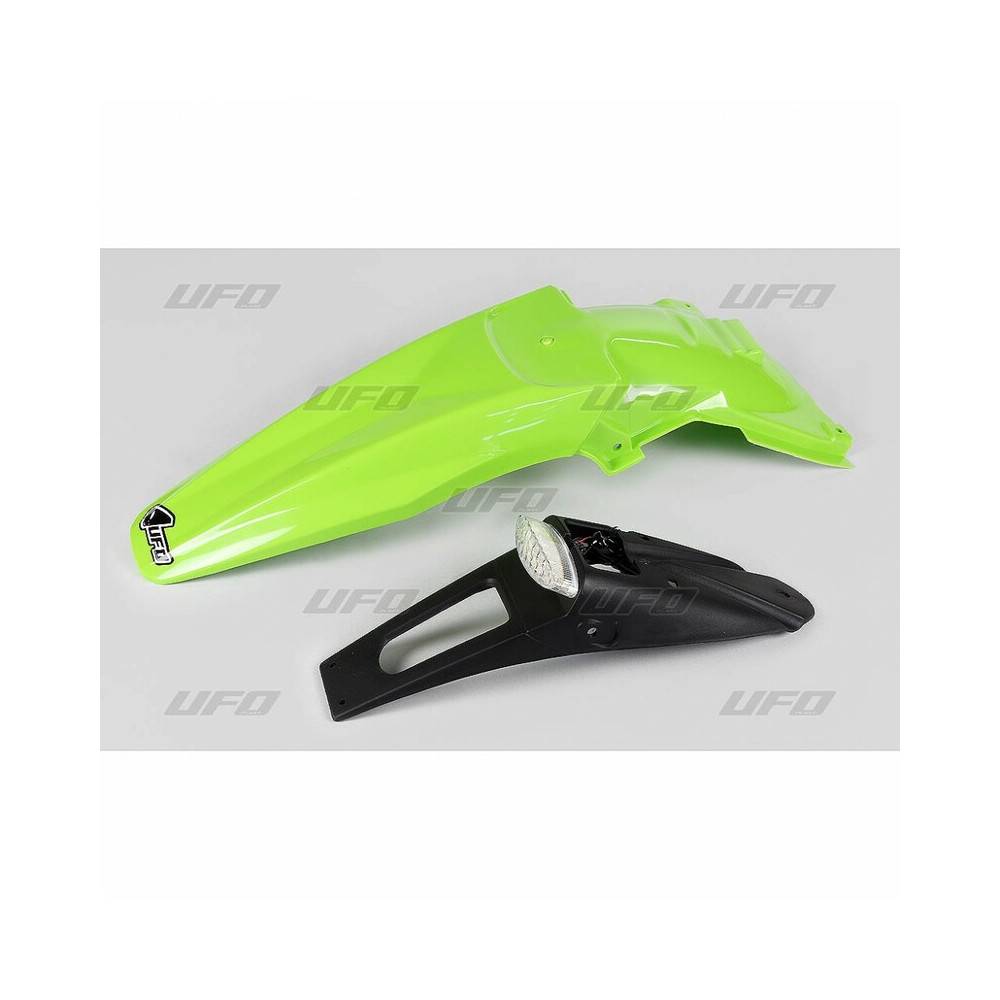 Garde-boue arrière + feu UFO vert KX Kawasaki KLX450R