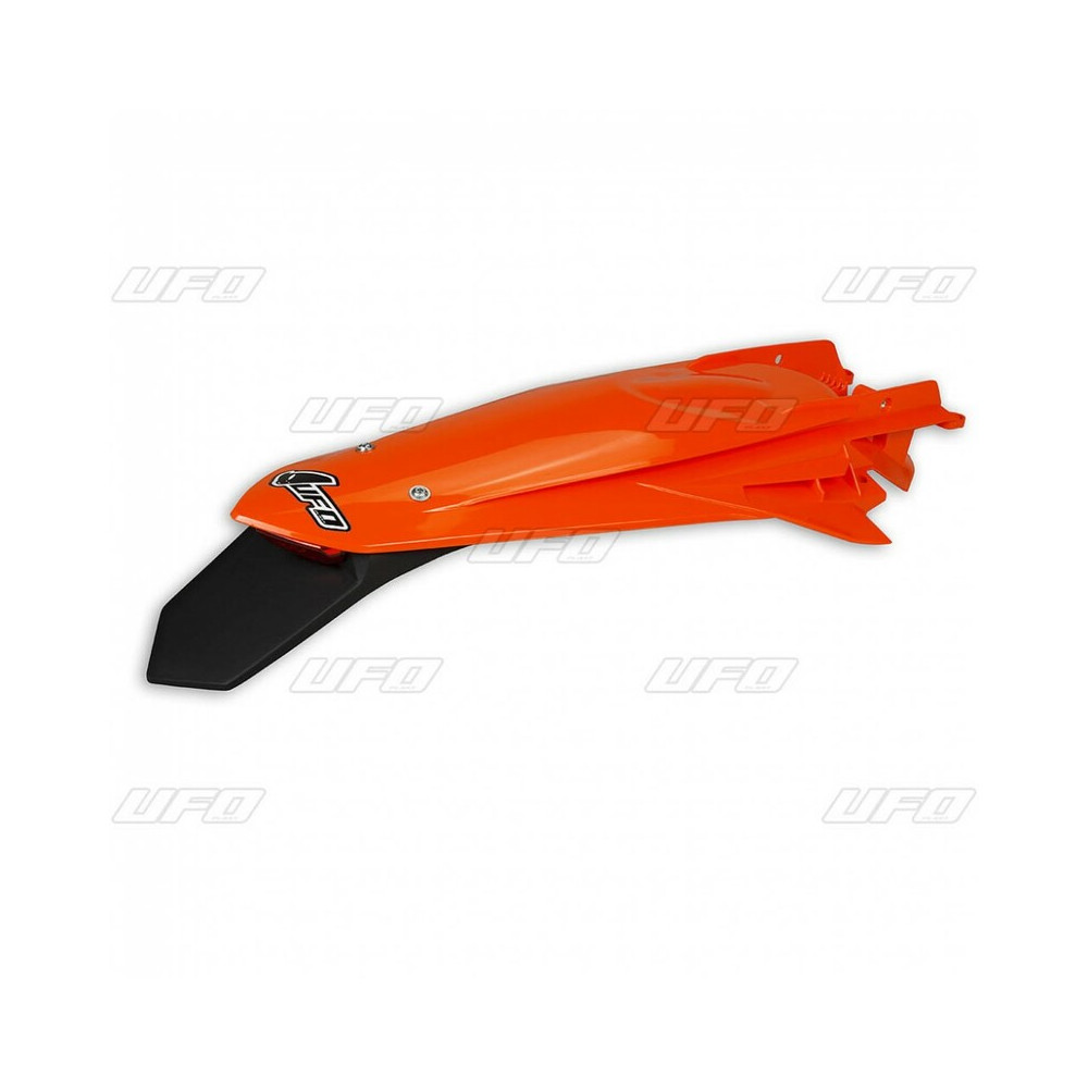 Garde-boue arrière + support de plaque avec feu UFO orange KTM EXC/EXC-F