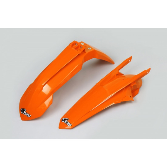 Kit garde-boue avant & arrière UFO couleur origine orange KTM