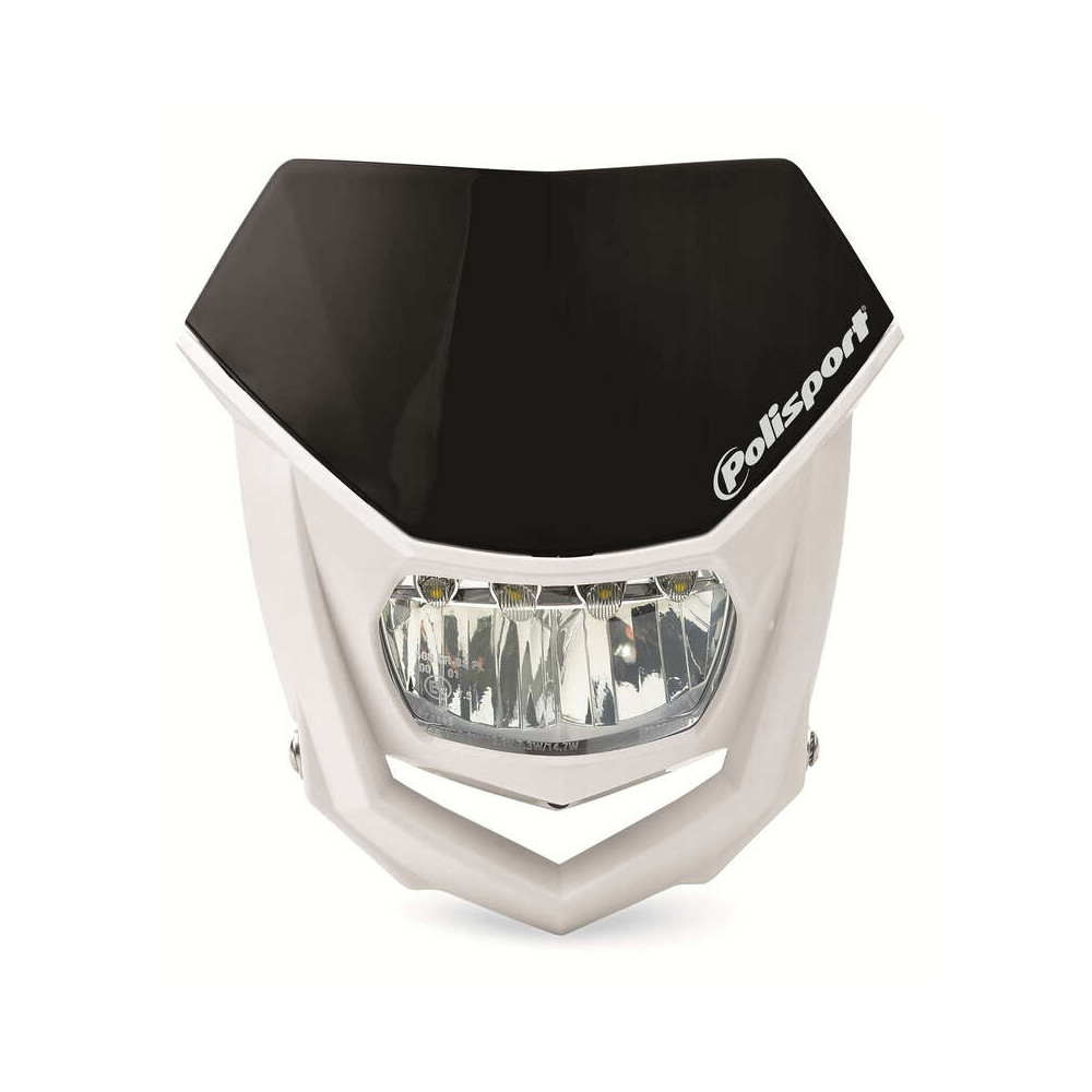 Plaque phare POLISPORT Halo LED noir/blanc