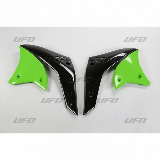 Ouïes de radiateur UFO vert Kawasaki KX250F