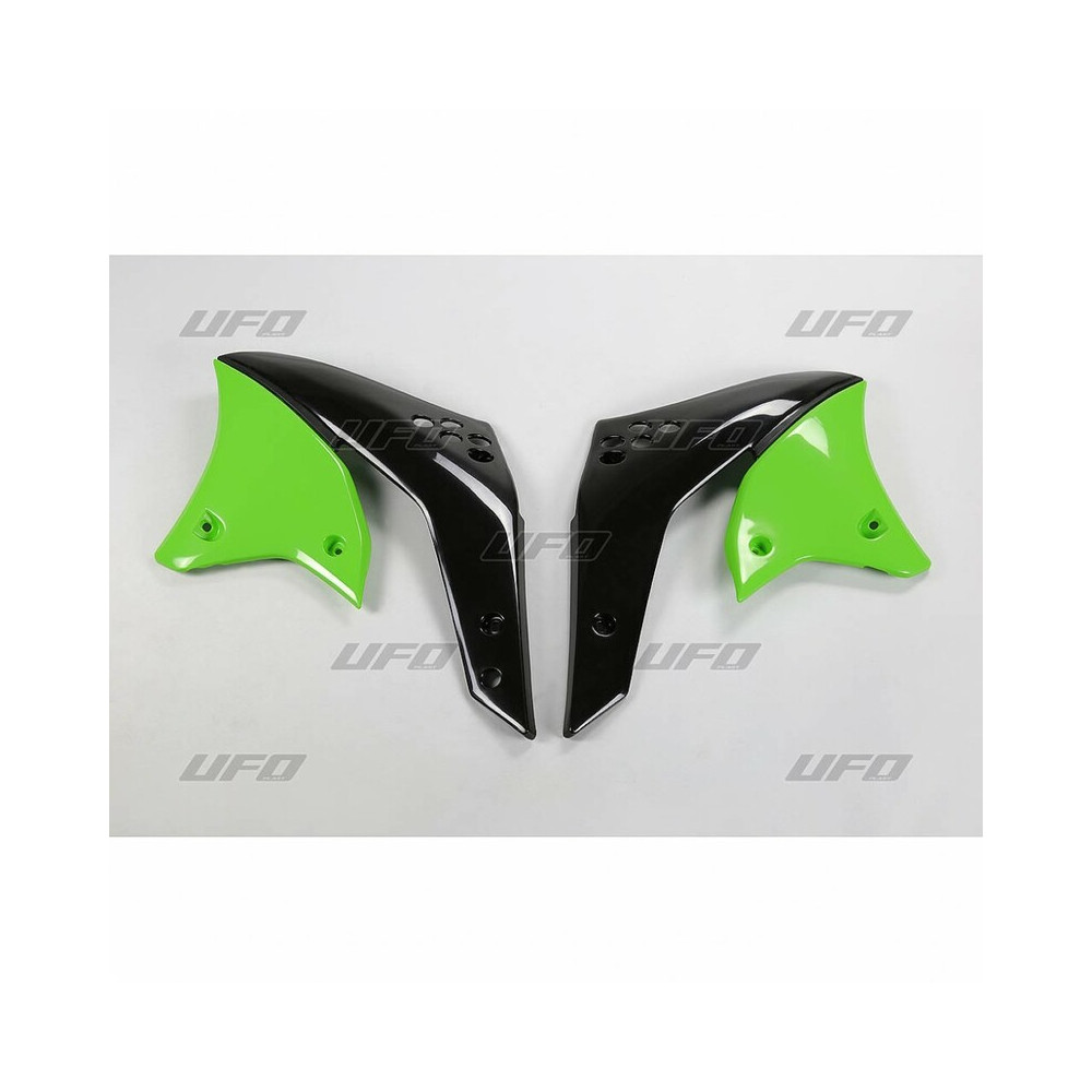 Ouïes de radiateur UFO vert Kawasaki KX250F