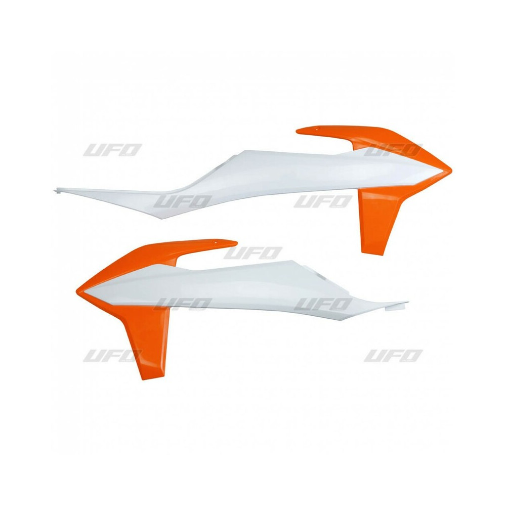 Ouies de radiateur UFO orange/blanc KTM EXC/SX/EXC-F/SX-F