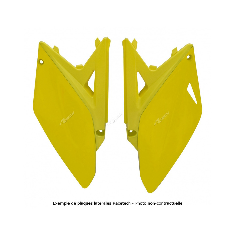 Plaques latérales RACETECH couleur origine 2014 jaune/noir Suzuki RM-Z250