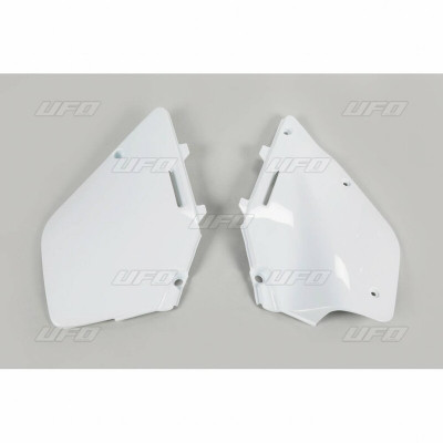 Plaques latérales UFO blanc Suzuki RM125/250