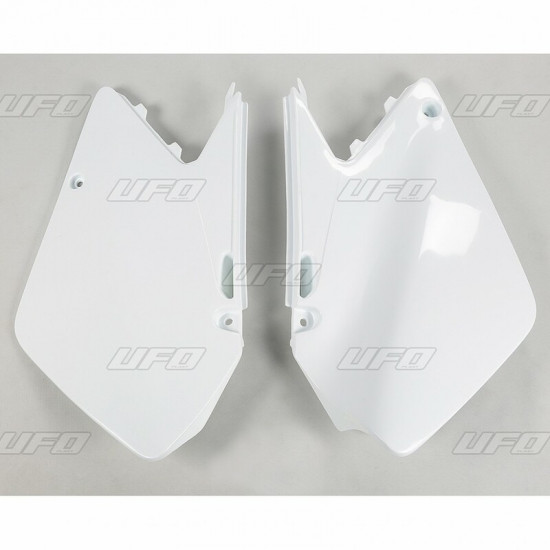 Plaques latérales UFO blanc Suzuki RM125/250