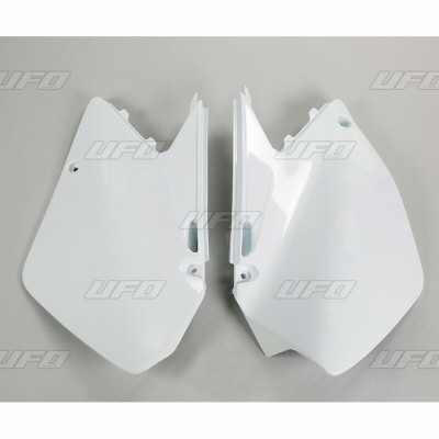 Plaques latérales UFO blanc Suzuki RM125/250