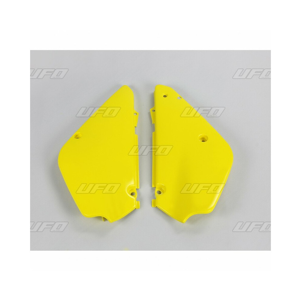 Plaques latérales UFO jaune Suzuki RM80/85