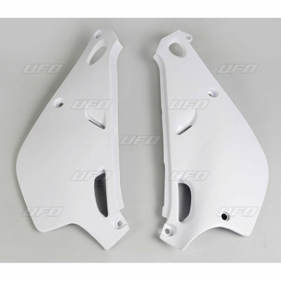 Plaques latérales UFO blanc Yamaha YZ80LC/LW