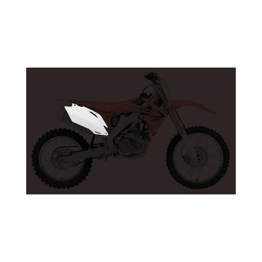 Plaques latérales UFO blanc Honda CRF250R/450R