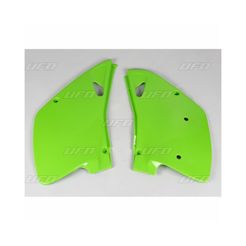 Plaques latérales UFO vert KX Kawasaki KLX450R