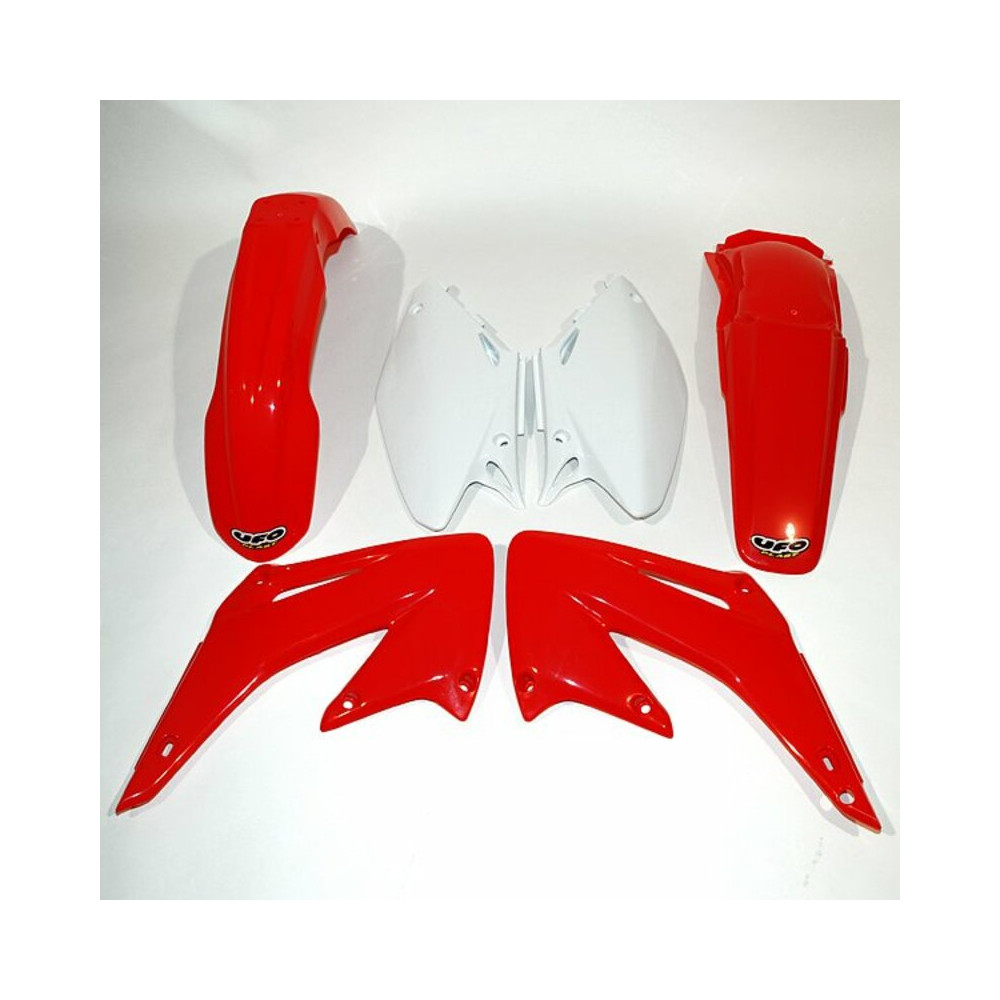 Kit plastique UFO couleur origine rouge/blanc Honda CR125R/250R