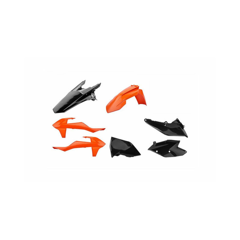 Kit plastique POLISPORT MX orange/noir KTM SX/SX-F